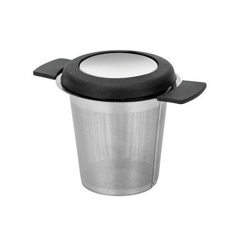 Infusor de Chá Tipo Cesta em Inox com Alça Silicone