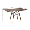 Ver imagem 3 de Conjunto De Mesa Eames Eiffel Retangular 120x75 Tampo De Madeira Amêndoa Com 4 Cadeiras Pretas