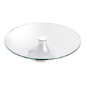Ver imagem 1 de Prato de Bolo e Doces de Vidro com Pedestal em Aço Inox 30cm