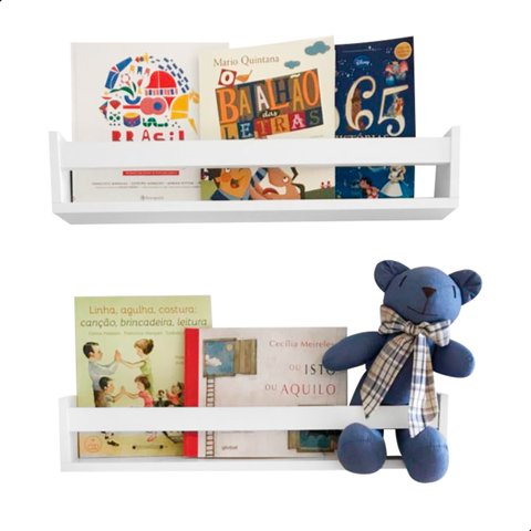 Revisteiro Minimalista Off White Kit 2 Peças Enviado Montado