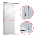 Ver imagem 3 de Porta de Correr Suspensa Lambril Esq L.25 Branca 210x70 Brimak