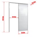Ver imagem 4 de Porta de Correr Suspensa Lambril Esq L.25 Branca 210x70 Brimak