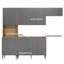 Ver imagem 2 de Cozinha Completa Soul 9 Portas 1 Gaveta MDP 249cm Freijó Gris Kit'S Paraná