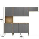 Ver imagem 3 de Cozinha Completa Soul 9 Portas 1 Gaveta MDP 249cm Freijó Gris Kit'S Paraná
