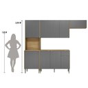 Ver imagem 5 de Cozinha Completa Soul 9 Portas 1 Gaveta MDP 249cm Freijó Gris Kit'S Paraná