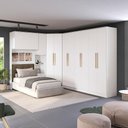 Ver imagem 1 de Quarto Modulado Adapt 12 Portas 7 Gavetas MDP 246cm Branco