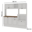 Ver imagem 4 de Cozinha Isis Americana Compacta com LED e Tampo Incluso e Espaço Forno e Microondas Branca