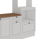 Ver imagem 6 de Cozinha Isis Americana Compacta com LED e Tampo Incluso e Espaço Forno e Microondas Branca