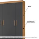 Ver imagem 2 de Guarda Roupa de Casal Amarok c/ 6 Portas - Natural/Titanium