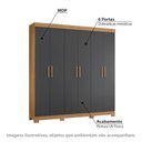 Ver imagem 3 de Guarda Roupa de Casal Amarok c/ 6 Portas - Natural/Titanium