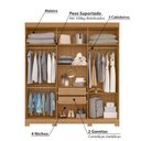 Ver imagem 4 de Guarda Roupa de Casal Amarok c/ 6 Portas - Natural/Titanium