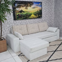 Sofá Cama Provence com Chaise Longue Baú - 4
