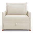 Ver imagem 4 de Poltrona Retrátil Cama Solteiro 2 em 1 Zia Confortável e Funcional Bouclê Bege - Desk Design