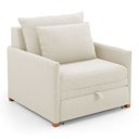 Ver imagem 1 de Poltrona Retrátil Cama Solteiro 2 em 1 Zia Confortável e Funcional Bouclê Bege - Desk Design