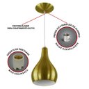 Ver imagem 3 de Pendente Nepal Drop Premium Gourmet em Aluminio Dourado