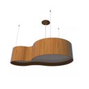 Ver imagem 3 de Pendente Fox Lustres 510 Semi Cilíndrico 21x73x44cm Madeira e Acrílico 4xe27 Cor:cocoa Brown