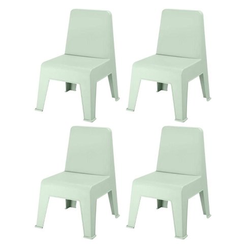 Kit 4 Cadeiras Empilhável Infantil Origami Rivatti 38,5 Cm (larg) Estrutura Polipropileno (pp)