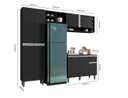 Ver imagem 3 de Cozinha Modulada Completa Vanessa com 9 Portas Preto Fosco Ajl