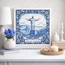 Ver imagem 3 de Quadro Cristo Redentor Rio de Janeiro 33x33 Moldbrancavidro