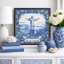 Ver imagem 2 de Quadro Cristo Redentor Rio de Janeiro 33x33 Moldbrancavidro