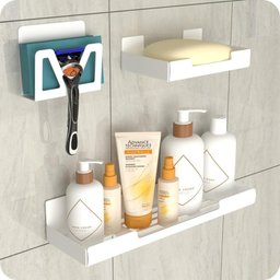 Kit Acessórios para Banheiro Branco Adesivo 7pç Elg - 10
