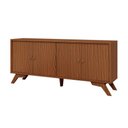 Ver imagem 2 de Balcão Buffet Aparador 180cm com 4 Portas Lisas com Puxadores Metálicos 100% MDF Dalla Costa