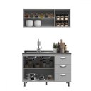 Ver imagem 3 de Cozinha Compacta Kiara 5 Portas 3 Gavetas Branco - Pnr Móveis