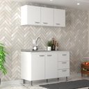 Ver imagem 1 de Cozinha Compacta Kiara 5 Portas 3 Gavetas Branco - Pnr Móveis
