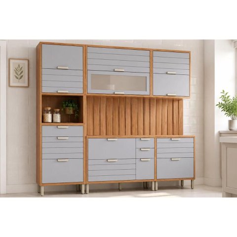 Kit Cozinha 7 Peças Eloise CZ599 Cinamomo/Platina MGM