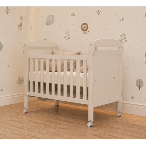 Berço Danny 2 em 1 para Colchão 130x70cm 100% MDF Branco Fosco