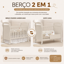 Ver imagem 7 de Berço Danny 2 em 1 para Colchão 130x70cm 100% MDF Branco Fosco