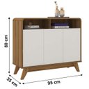 Ver imagem 6 de Aparador Buffet Eccos para Sala com 3 Portas Retrô Potenza