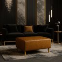 Ver imagem 2 de Puff Bela Manu Decor Madri Pés Palito Couríssimo Caramelo