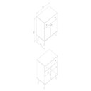 Ver imagem 3 de Aparador Retrô com 1 Gaveta e 2 Portas Mdp Branco 70x45x80cm Rt 3021 Movelbento