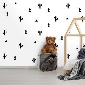Kit de Adesivos Infantis Cactos e Triângulos Arte Destaque