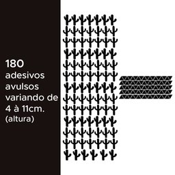 Kit de Adesivos Infantis Cactos e Triângulos Arte Destaque - 2