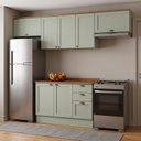 Ver imagem 1 de Cozinha Compacta 4 Peças 260cm com Tampo e Gavetas 100% MDF