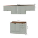 Ver imagem 3 de Cozinha Compacta 4 Peças 260cm com Tampo e Gavetas 100% MDF