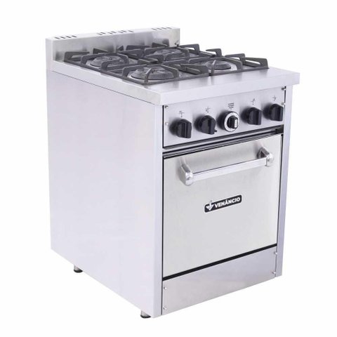 Fogão a Gás Industrial com Forno Don Bidone 4 Bocas Fdb4f - Venâncio