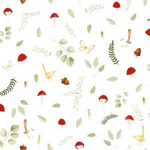 Papel de Parede Infantil Floresta Vermelho Sonhos 4225