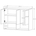 Ver imagem 5 de Armario Aéreo Organizador Multiuso Quarto Sala Bela 6 Portas:Branco