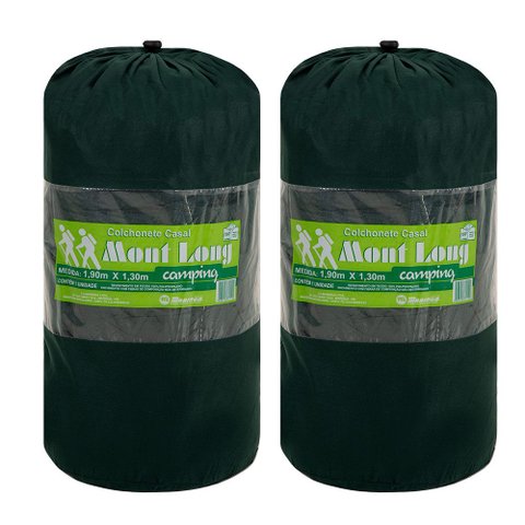 Kit 2 Colchonete Multiuso Solteiro Ginastica Yoga Exercício Academia Camping 190x60cm