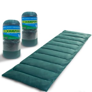 Kit 2 Colchonete Multiuso Solteiro Ginastica Yoga Exercício Academia Camping 190x60cm