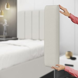 Painel Modulado Nashira 160 / A-017 Couro Bege