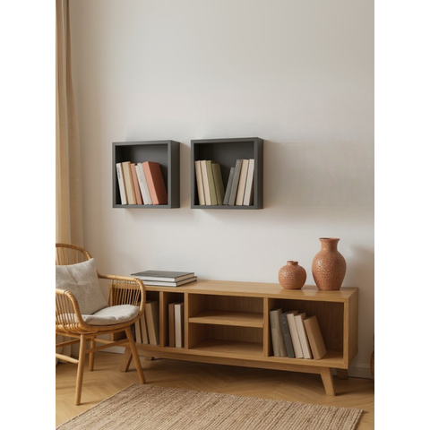 Kit de 2 Nichos 30cm MDF Verde - On Móveis