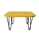 Ver imagem 3 de Mesa De Centro Pés Hairpin Legs Lateral De Apoio Para Sala Estar Dormitório Amarelo Laca