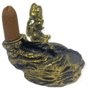 Ver imagem 3 de Incensário Cascata Ganesha ou Buda em Resina-escolha a Cor:ganesha Metal Dourado 7 Cm