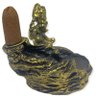 Incensário Cascata Ganesha ou Buda em Resina-escolha a Cor:ganesha Metal Dourado 7 Cm - 3