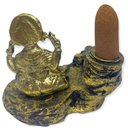 Ver imagem 5 de Incensário Cascata Ganesha ou Buda em Resina-escolha a Cor:ganesha Metal Dourado 7 Cm