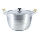 Ver imagem 2 de Caldeirão Alumínio Fundido Polido Alça de Madeira 22cm